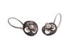 Dark sterling silver dangaling earrings with pearls