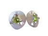 Sterling silver stud earrings with peridot.