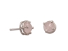 Rose quartz silver studs