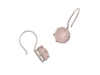 Silver earrings with rosequartz